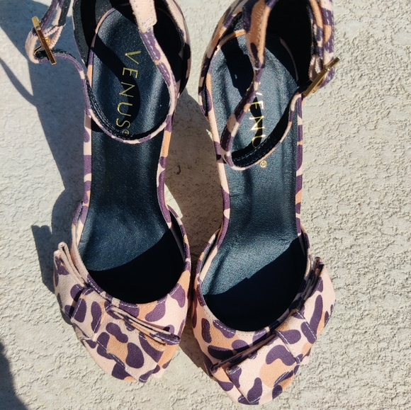 Venus leopard peep toe heels - Picture 15 of 16